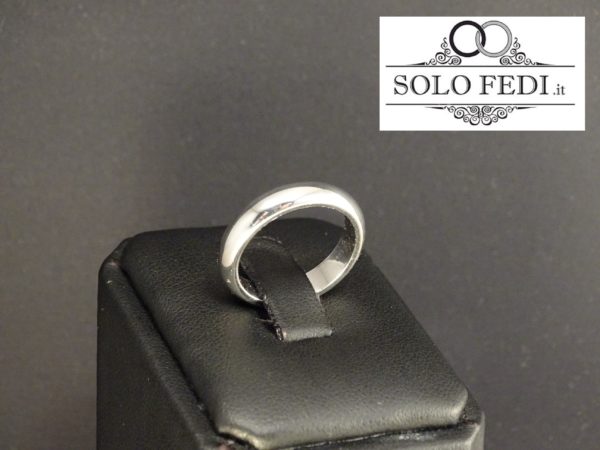 fede matrimoniale classica unoaerre oro bianco