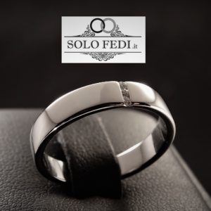 Polello - Fede piatta con Trilogy di Diamanti - Solo Fedi Torino
