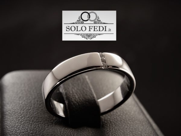 Polello - Fede piatta con Trilogy di Diamanti - Solo Fedi Torino