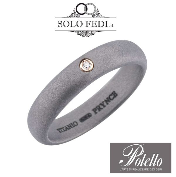 Fede classica Titanio e Diamante - Solo Fedi Torino - POLELLO