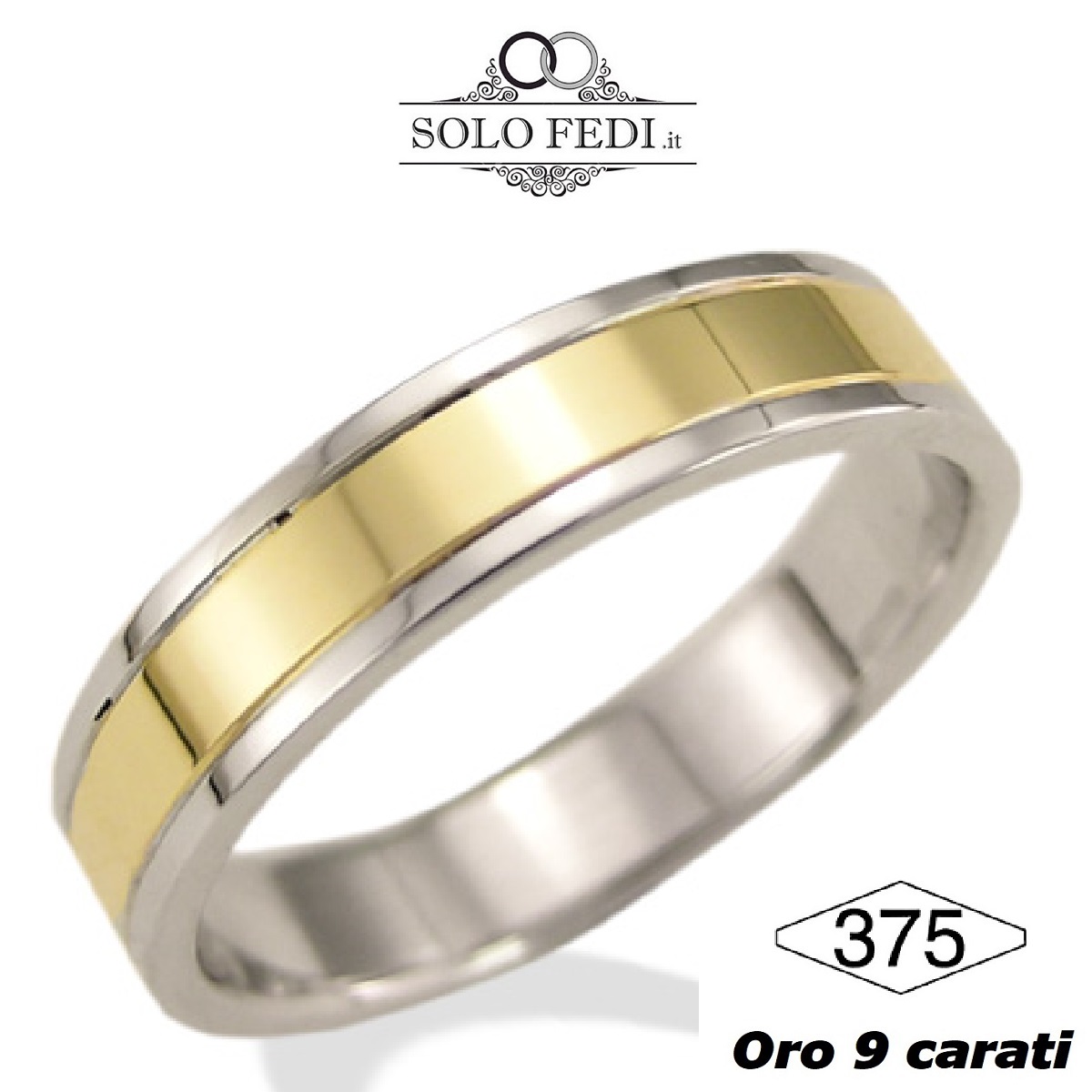Fede 9 Kt moderna bicolore - Solo Fedi Torino Fede 9 Kt moderna bicolore - Solo Fedi Torino