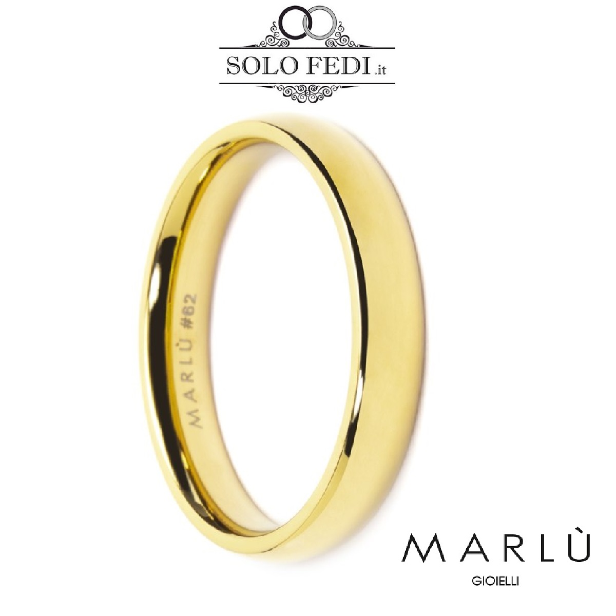 Fedina larga acciaio color oro - Marlù - Solo Fedi Torino Fedina larga acciaio color oro - Marlù - Solo Fedi Torino